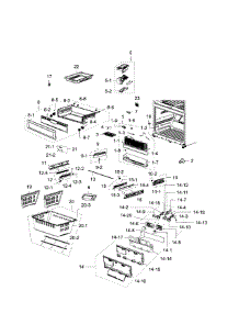 Freezer parts for Samsung Refrigerator RF267ACBP/XAA-00 from AppliancePartsPros.com