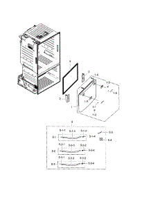 Freezer Door parts for Samsung Refrigerator RF263BEAEWW/AA-02 from AppliancePartsPros.com