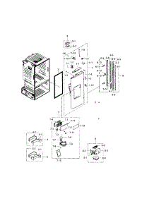 Refrigerator Door L parts for Samsung Refrigerator RF263BEAEWW/AA-02 from AppliancePartsPros.com
