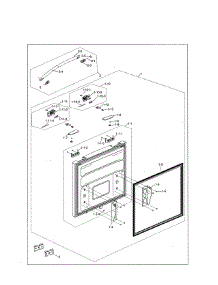 Freezer Door parts for Samsung Refrigerator RF18HFENBSR/AA-00 from AppliancePartsPros.com