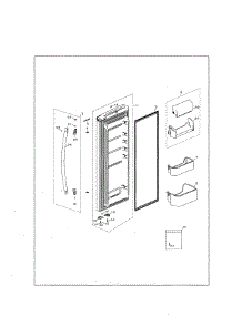 Fridge Door Right parts for Samsung Refrigerator RF18HFENBSR/AA-00 from AppliancePartsPros.com
