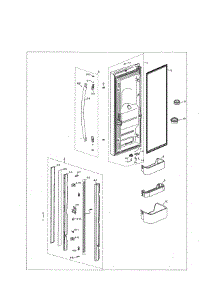 Fridge Door Left parts for Samsung Refrigerator RF18HFENBSR/AA-00 from AppliancePartsPros.com