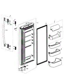 Frig Door Right parts for Samsung Refrigerator RF217ABWP/XAA-00 from AppliancePartsPros.com