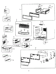 Freezer parts for Samsung Refrigerator RF217ABWP/XAA-00 from AppliancePartsPros.com