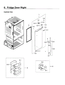 Fridge Door Rt parts for Samsung Refrigerator RF23HCEDBWW/AA-11 from AppliancePartsPros.com
