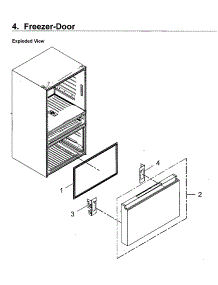 Freezer Door parts for Samsung Refrigerator RF23M8090SR/AA-00 from AppliancePartsPros.com