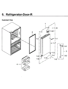 Fridge Door Rt parts for Samsung Refrigerator RF23M8090SR/AA-00 from AppliancePartsPros.com