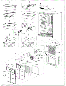 Refrig Asy parts for Samsung Refrigerator RF217ACBP/XAA-00 from AppliancePartsPros.com