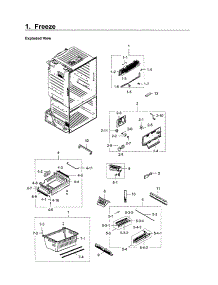 Freezer parts for Samsung Refrigerator RF23HCEDBWW/AA-10 from AppliancePartsPros.com