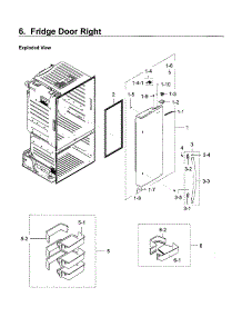 Fridge Door Rt parts for Samsung Refrigerator RF23HCEDBWW/AA-10 from AppliancePartsPros.com