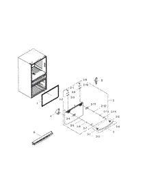 Freezer Door parts for Samsung Refrigerator RF23HSESBSR/AA-00 from AppliancePartsPros.com