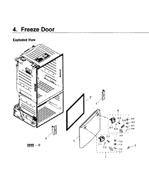 Freezer Door parts for Samsung Refrigerator RF263BEAEWW/AA-04 from AppliancePartsPros.com