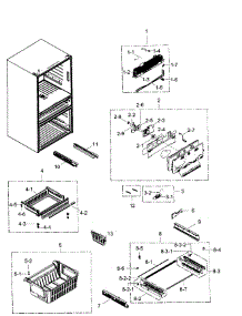 Freezer parts for Samsung Refrigerator RF31FMEDBBC/AA-01 from AppliancePartsPros.com