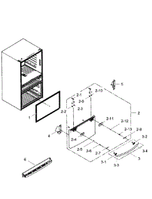 Freezer Door parts for Samsung Refrigerator RF31FMEDBBC/AA-01 from AppliancePartsPros.com