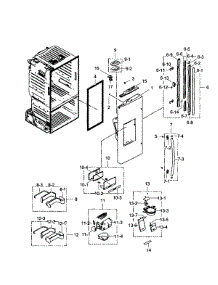 Left Door parts for Samsung Refrigerator RF323TEDBWW/AA-01 from AppliancePartsPros.com