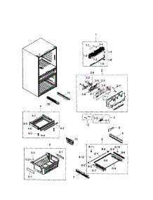 Freezer parts for Samsung Refrigerator RF31FMEDBBC/AA-00 from AppliancePartsPros.com