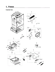 Freezer parts for Samsung Refrigerator RF23HCEDBSR/AA-10 from AppliancePartsPros.com