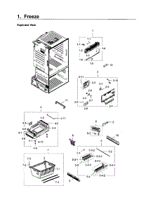 Freezer parts for Samsung Refrigerator RF23HCEDBWW/AA-09 from AppliancePartsPros.com