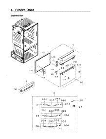 Freezer Door parts for Samsung Refrigerator RF23HCEDBWW/AA-09 from AppliancePartsPros.com