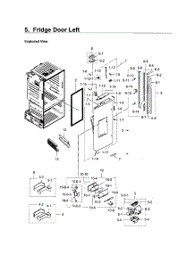 Fridge Door Lt parts for Samsung Refrigerator RF23HCEDBWW/AA-09 from AppliancePartsPros.com