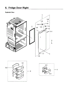 Fridge Door Rt parts for Samsung Refrigerator RF23HCEDBWW/AA-09 from AppliancePartsPros.com