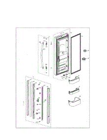 Refrigerator Left Door parts for Samsung Refrigerator RF18HFENBSG/US-00 from AppliancePartsPros.com