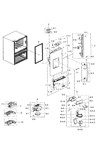 Left Door parts for Samsung Refrigerator RF31FMEDBWW/AA-04 from AppliancePartsPros.com