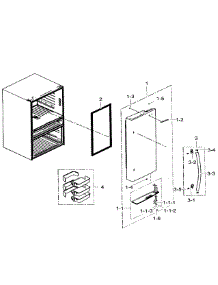 Right Door parts for Samsung Refrigerator RF31FMEDBWW/AA-04 from AppliancePartsPros.com