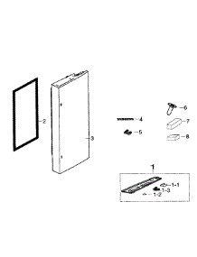 Door Right parts for Samsung Refrigerator RF260BEAESR/AA-02 from AppliancePartsPros.com