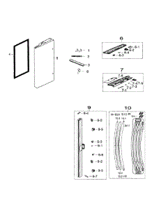 Door Left parts for Samsung Refrigerator RF260BEAESR/AA-02 from AppliancePartsPros.com