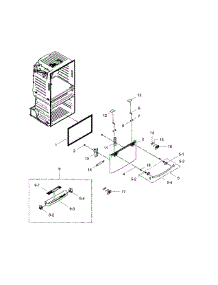 Freezer Door parts for Samsung Refrigerator RF4287HABP/XAA-00 from AppliancePartsPros.com