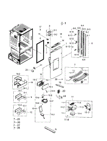 Left Door parts for Samsung Refrigerator RF263TEAESG/AA-00 from AppliancePartsPros.com