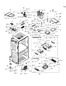Refrigerator parts for Samsung Refrigerator RF25HMEDBSR/AA-01 from AppliancePartsPros.com