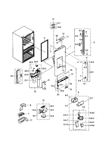 Left Door parts for Samsung Refrigerator RF31FMESBSR/AA-01 from AppliancePartsPros.com