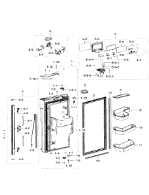 Fridge Door L parts for Samsung Refrigerator RF32FMQDBSR/AA-04 from AppliancePartsPros.com