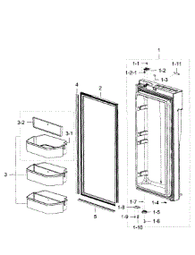 Door Rt-Fridge parts for Samsung Refrigerator RF32FMQDBSR/AA-00 from AppliancePartsPros.com