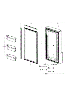 Door Rt-Freezer parts for Samsung Refrigerator RF32FMQDBSR/AA-00 from AppliancePartsPros.com