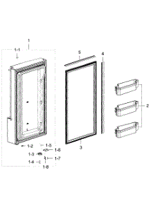 Door Lt-Freezer parts for Samsung Refrigerator RF32FMQDBSR/AA-00 from AppliancePartsPros.com
