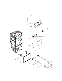 Freezer Door parts for Samsung Refrigerator RFG296HDPN/XAA-01 from AppliancePartsPros.com