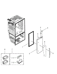 Right Door parts for Samsung Refrigerator RFG296HDPN/XAA-01 from AppliancePartsPros.com