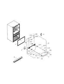 Freezer Door parts for Samsung Refrigerator RF31FMESBSR/AA-04 from AppliancePartsPros.com