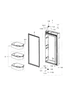 Fridge Door R parts for Samsung Refrigerator RF23J9011SR/AA-04 from AppliancePartsPros.com