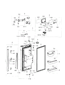 Fridge Door L parts for Samsung Refrigerator RF23J9011SR/AA-04 from AppliancePartsPros.com