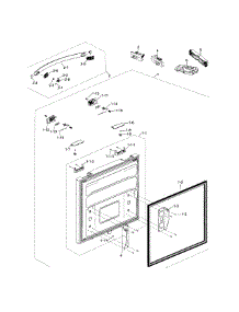 Freezer Door parts for Samsung Refrigerator RF18HFENBBC/AA-00 from AppliancePartsPros.com