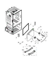 Freezer Door parts for Samsung Refrigerator RF261BEAEWW/AA-01 from AppliancePartsPros.com
