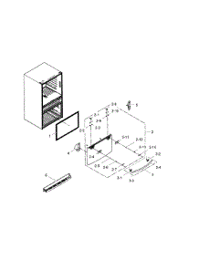 Freezer Door parts for Samsung Refrigerator RF24FSEDBSR/AA-05 from AppliancePartsPros.com