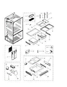 Fridge parts for Samsung Refrigerator RF268ABBP/XAA-00 from AppliancePartsPros.com