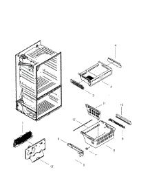 Freezer parts for Samsung Refrigerator RF268ABBP/XAA-00 from AppliancePartsPros.com