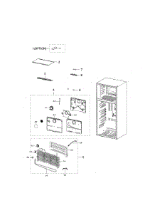 Freezing Compartment parts for Samsung Refrigerator RT21M6213WW/AA-01 from AppliancePartsPros.com