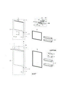 Door Compartment parts for Samsung Refrigerator RT21M6213SG/AA-01 from AppliancePartsPros.com